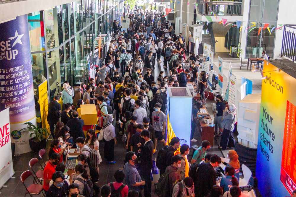 Visitors at the APU Mega Career Fair.